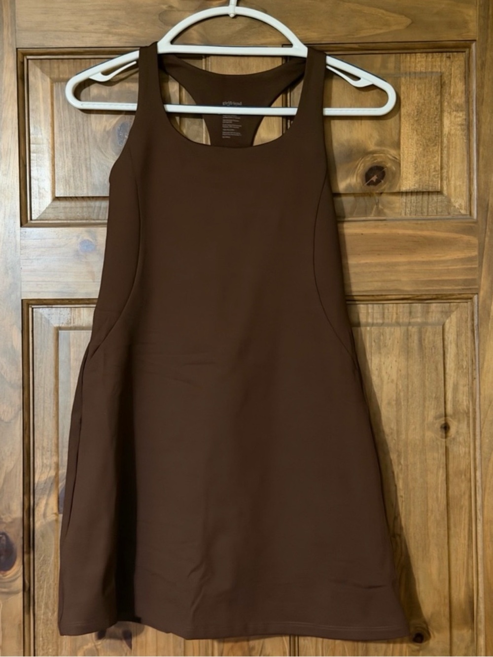 girlfriend collective Brown Racerback Mini Dress
